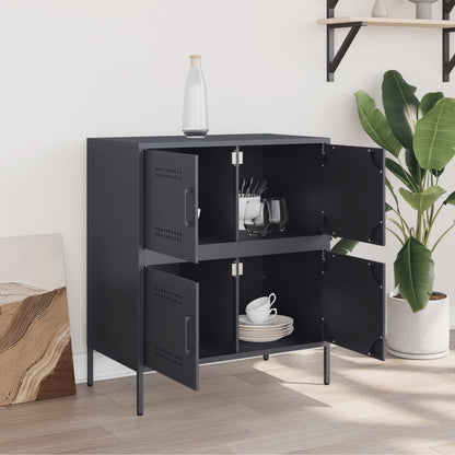 Credenza Antracite 68x39x79 cm in Acciaio - homemem39