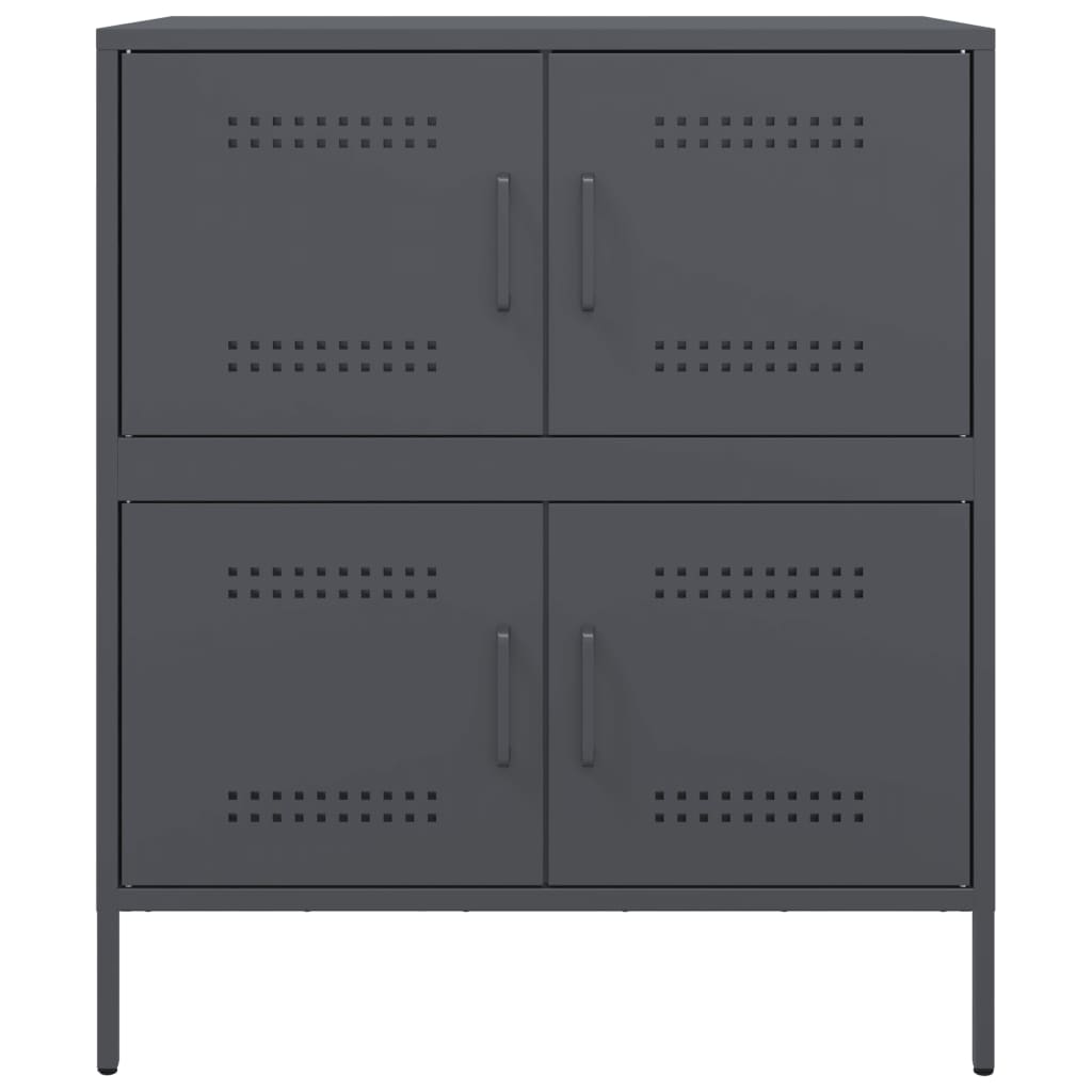 Credenza Antracite 68x39x79 cm in Acciaio - homemem39