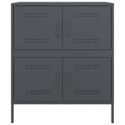 Credenza Antracite 68x39x79 cm in Acciaio - homemem39