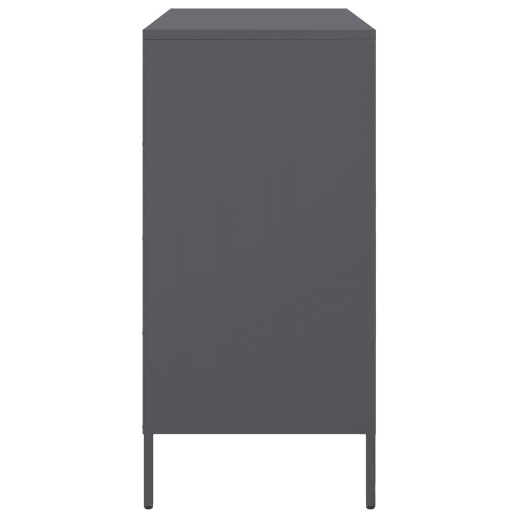 Credenza Antracite 68x39x79 cm in Acciaio - homemem39