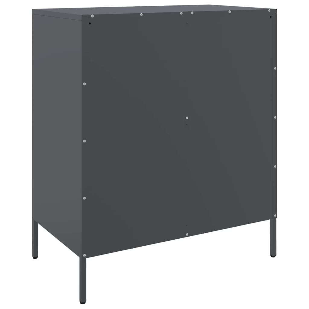 Credenza Antracite 68x39x79 cm in Acciaio - homemem39