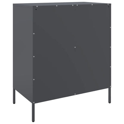 Credenza Antracite 68x39x79 cm in Acciaio - homemem39
