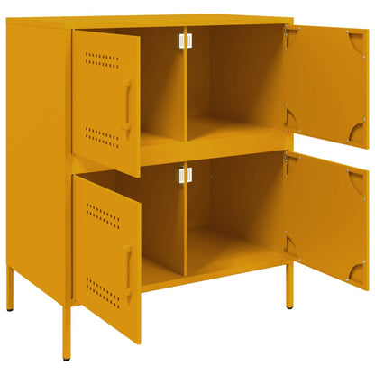 Credenza Giallo Senape 68x39x79 cm in Acciaio | homemem39