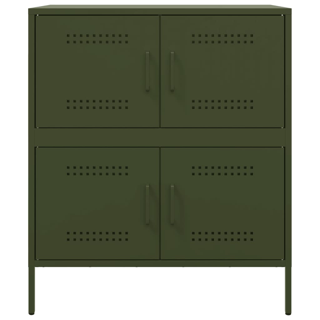 Credenza Verde Oliva 68x39x79 cm in Acciaio | homemem39
