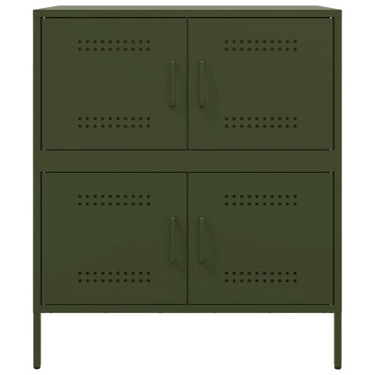 Credenza Verde Oliva 68x39x79 cm in Acciaio | homemem39