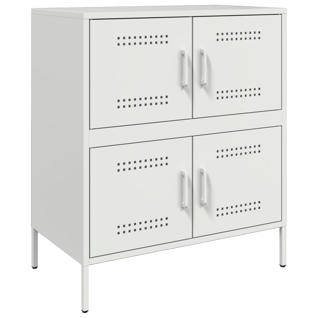 Credenza Bianca 68x39x79 cm in Acciaio - homemem39