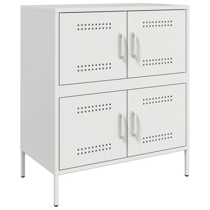 Credenza Bianca 68x39x79 cm in Acciaio - homemem39