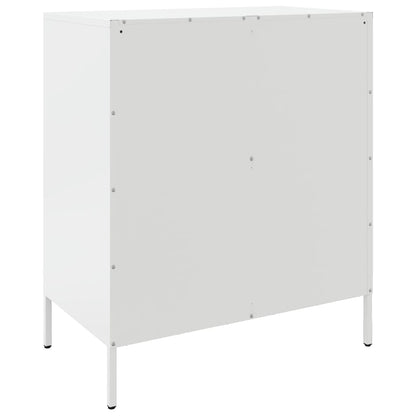 Credenza Bianca 68x39x79 cm in Acciaio - homemem39