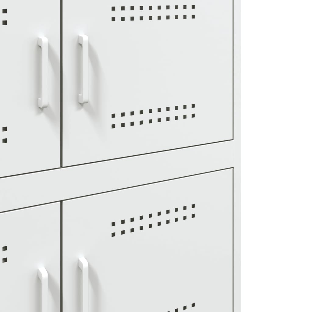 Credenza Bianca 68x39x79 cm in Acciaio - homemem39