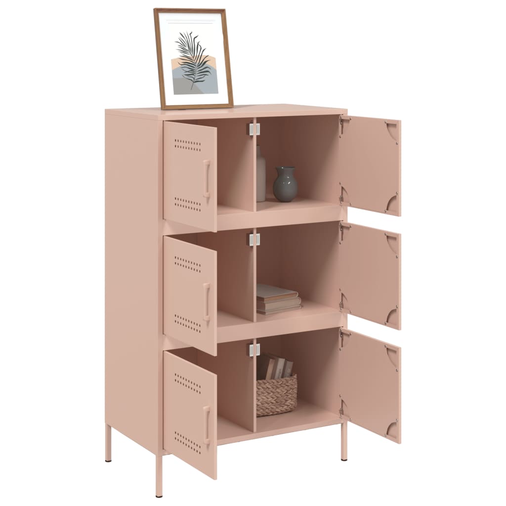 Credenza Rosa 68x39x113 cm in Acciaio - homemem39