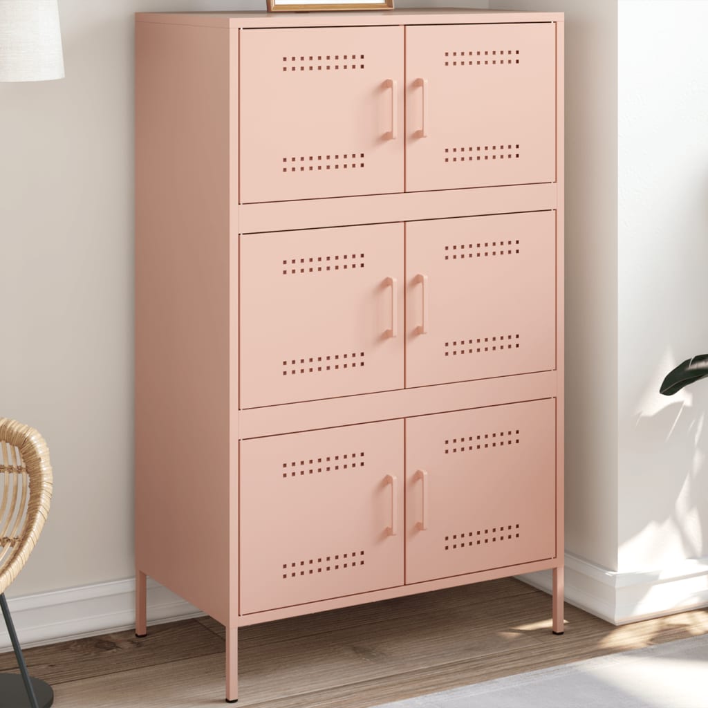 Credenza Rosa 68x39x113 cm in Acciaio - homemem39