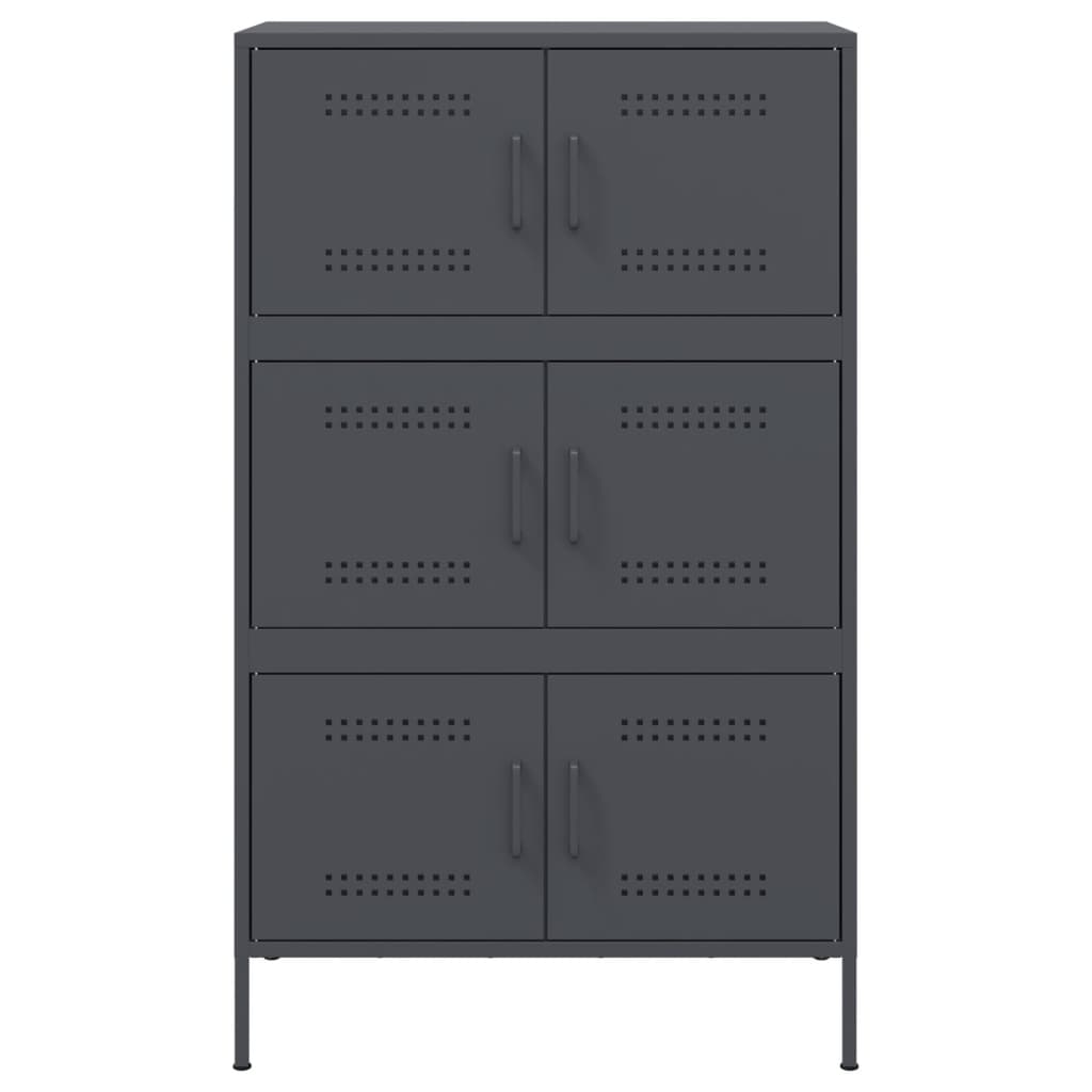Credenza Antracite 68x39x113 cm in Acciaio - homemem39