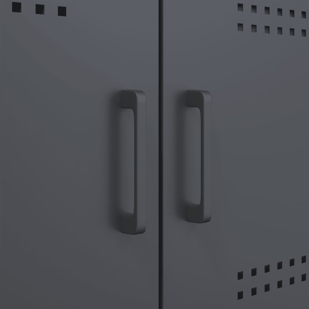 Credenza Antracite 68x39x113 cm in Acciaio - homemem39