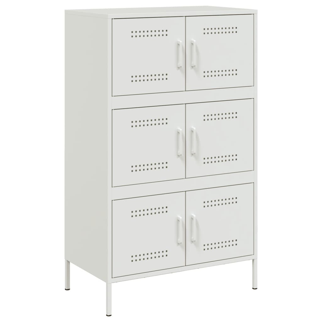 Credenza Bianca 68x39x113 cm in Acciaio - homemem39