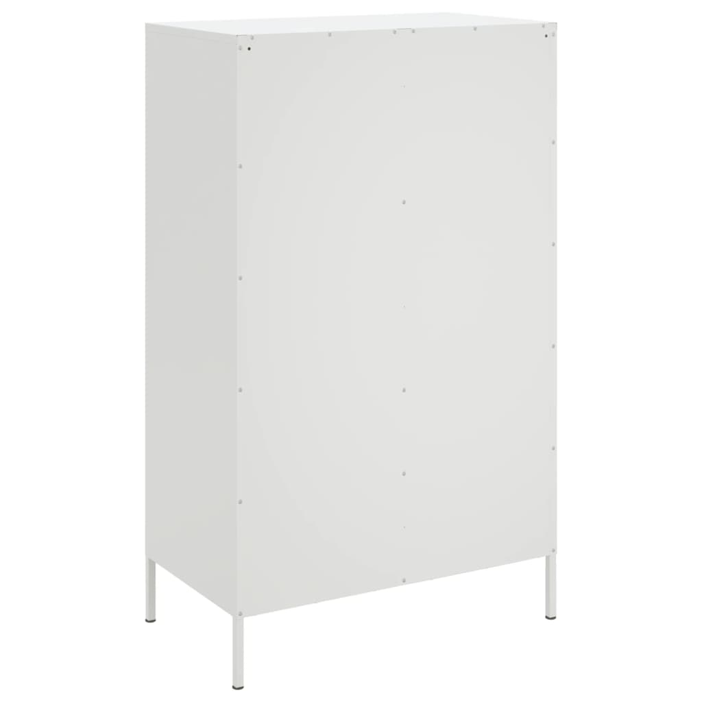 Credenza Bianca 68x39x113 cm in Acciaio - homemem39