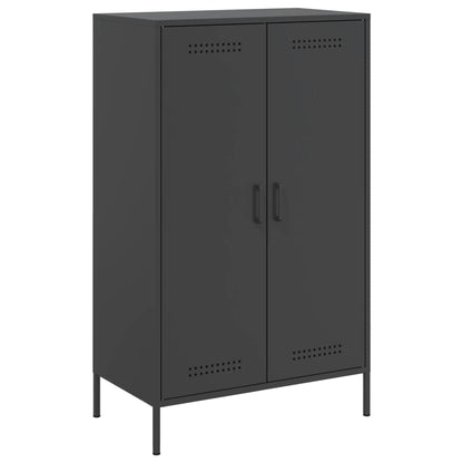 Credenza Nera 68x39x113 cm in Acciaio - homemem39