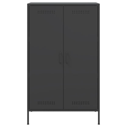 Credenza Nera 68x39x113 cm in Acciaio - homemem39