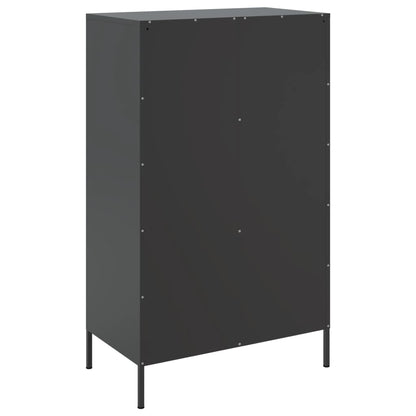 Credenza Nera 68x39x113 cm in Acciaio - homemem39