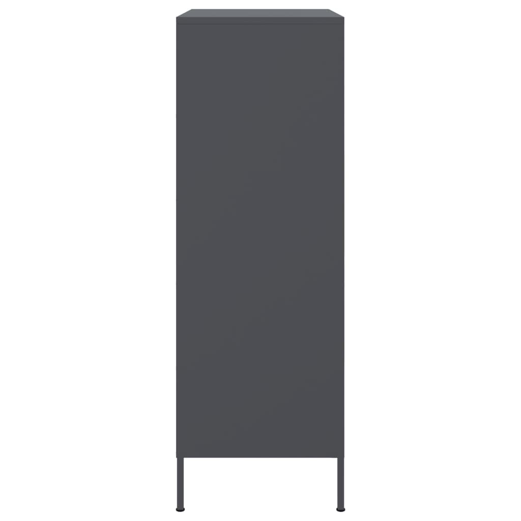Credenza Antracite 68x39x113 cm in Acciaio - homemem39