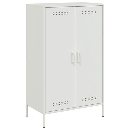 Credenza Bianca 68x39x113 cm in Acciaio - homemem39