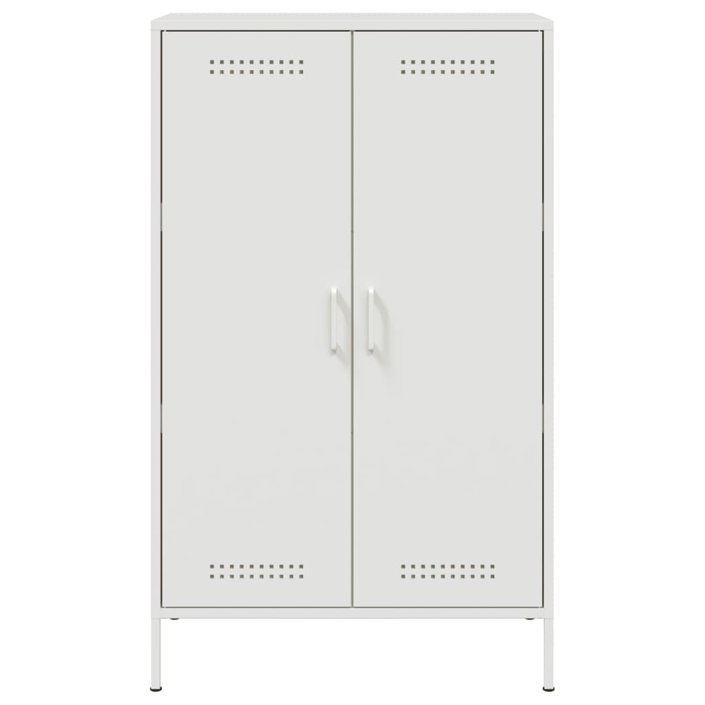 Credenza Bianca 68x39x113 cm in Acciaio - homemem39