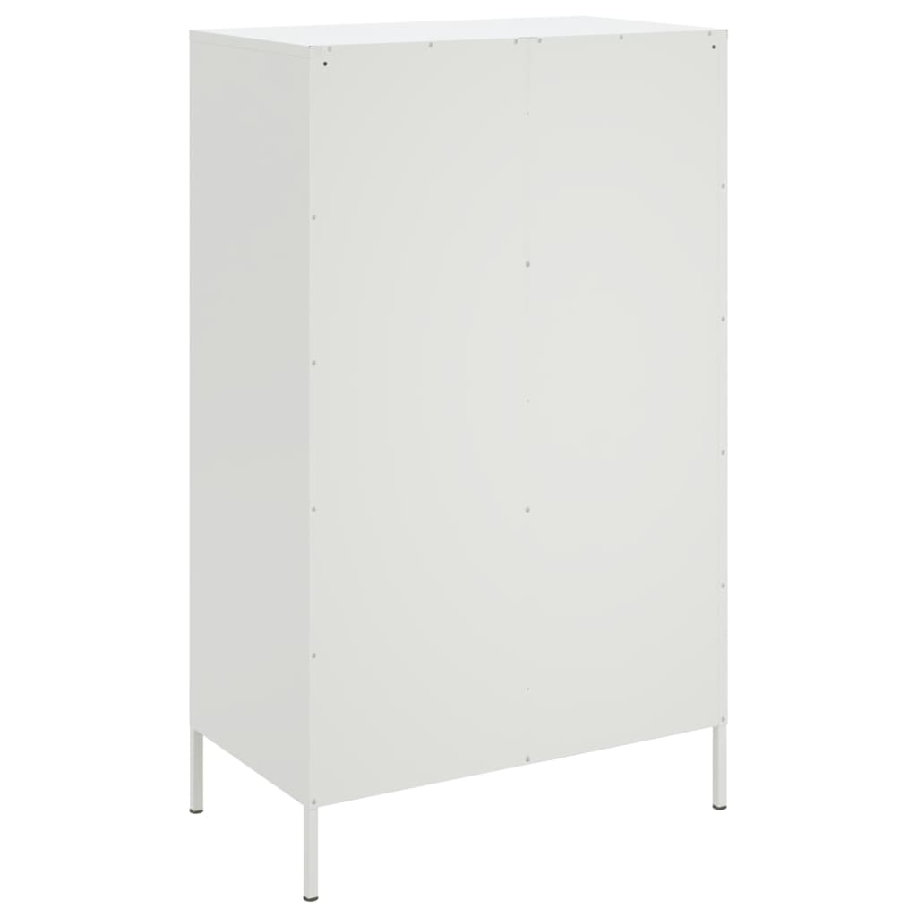 Credenza Bianca 68x39x113 cm in Acciaio - homemem39