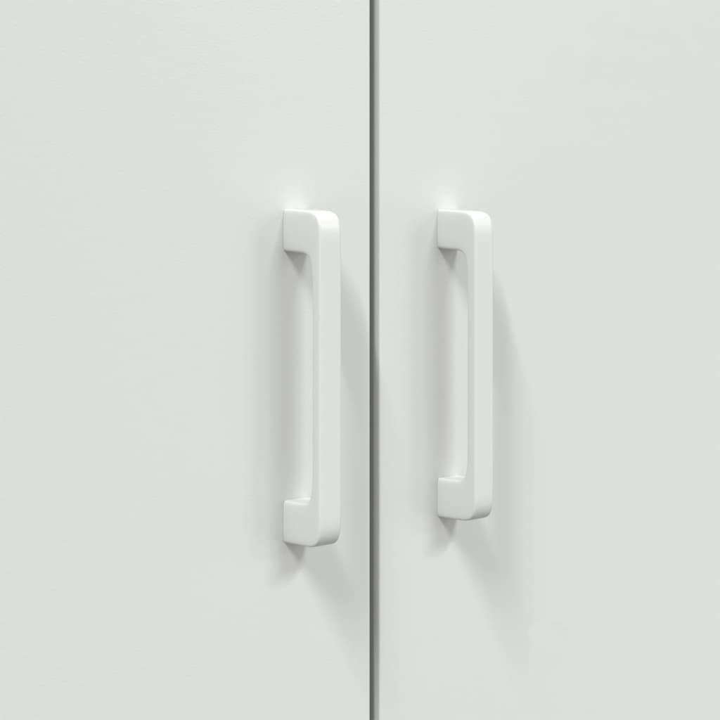 Credenza Bianca 68x39x113 cm in Acciaio - homemem39