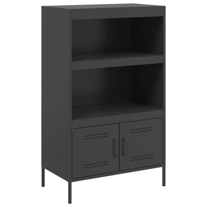 Credenza Nera 68x39x113 cm in Acciaio - homemem39