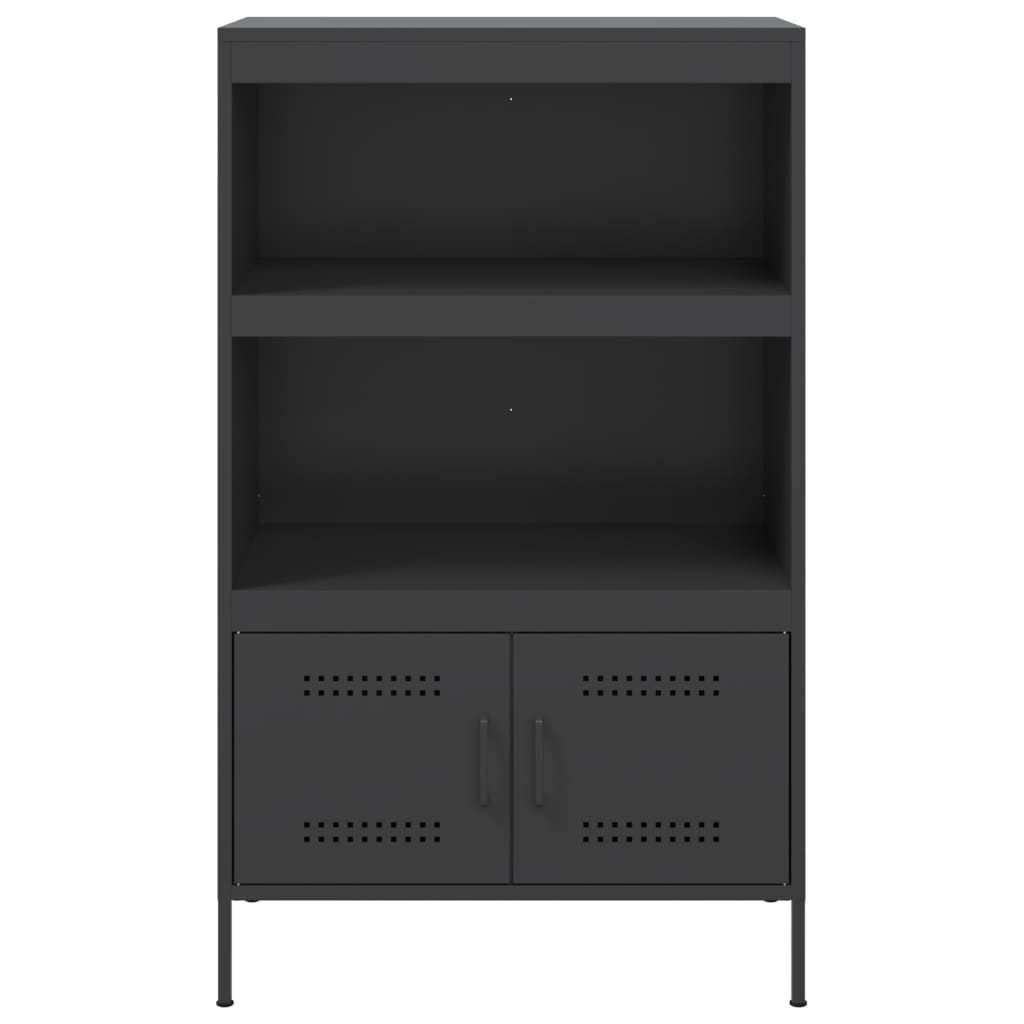 Credenza Nera 68x39x113 cm in Acciaio - homemem39