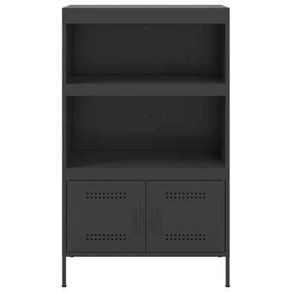 Credenza Nera 68x39x113 cm in Acciaio - homemem39