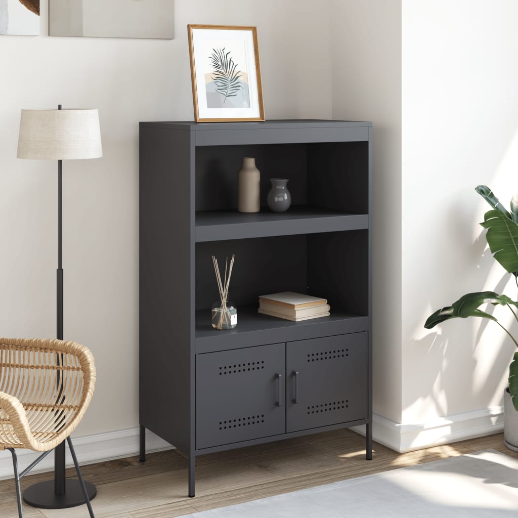 Credenza Antracite 68x39x113 cm in Acciaio | homemem39