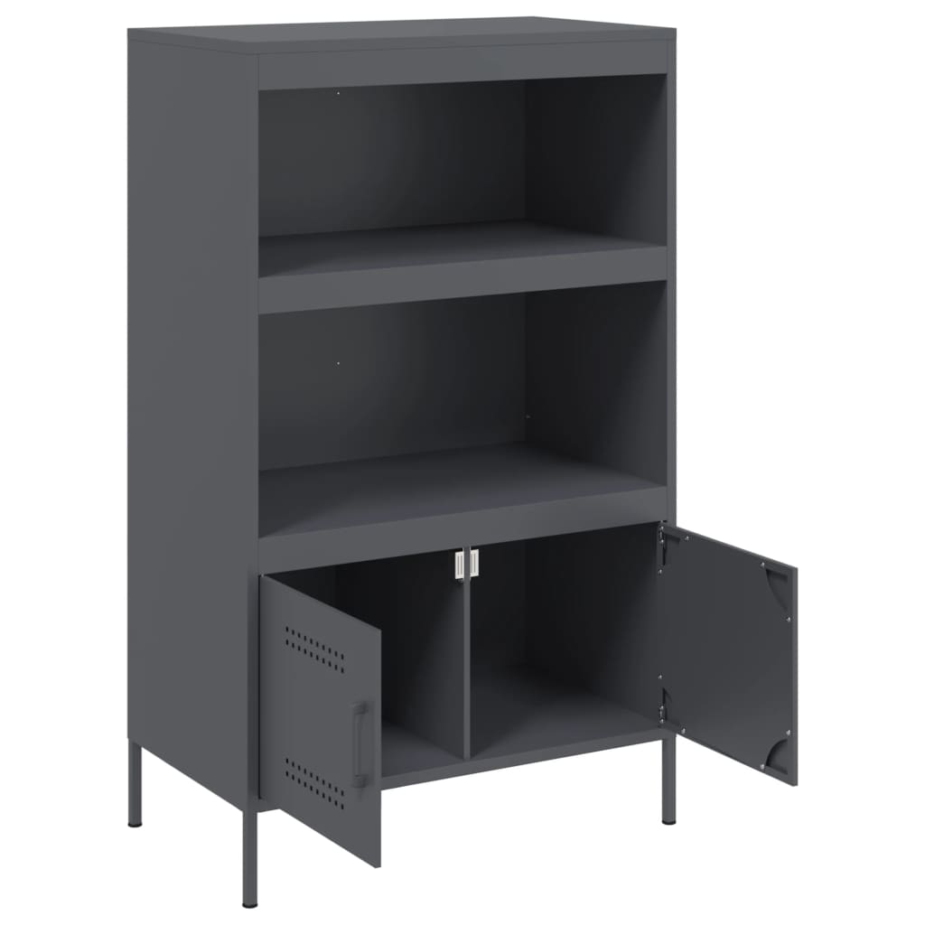 Credenza Antracite 68x39x113 cm in Acciaio | homemem39
