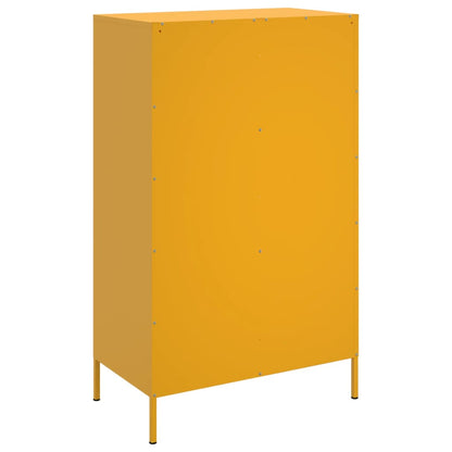 Credenza Giallo Senape 68x39x113 cm in Acciaio - homemem39