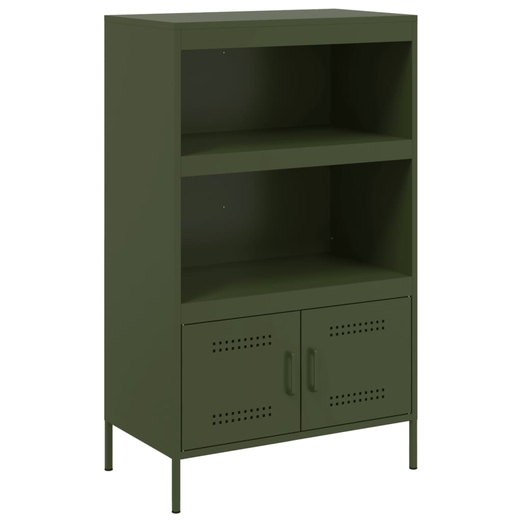 Credenza Verde Oliva 68x39x113 cm in Acciaio - homemem39