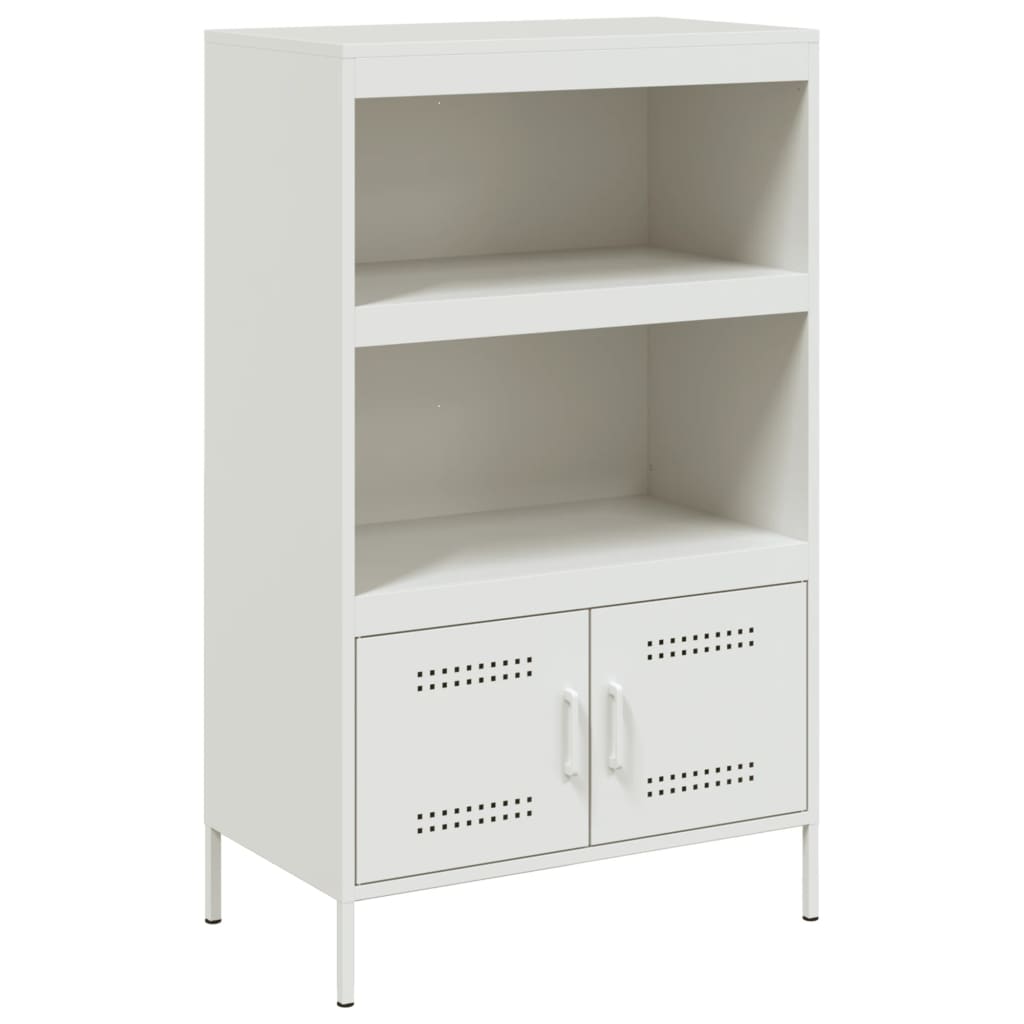 Credenza Bianca 68x39x113 cm in Acciaio - homemem39