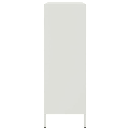 Credenza Bianca 68x39x113 cm in Acciaio - homemem39