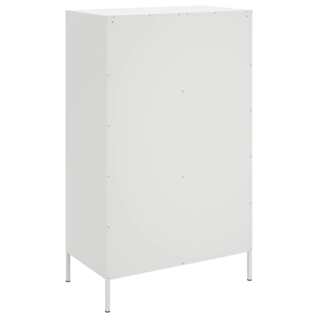 Credenza Bianca 68x39x113 cm in Acciaio - homemem39