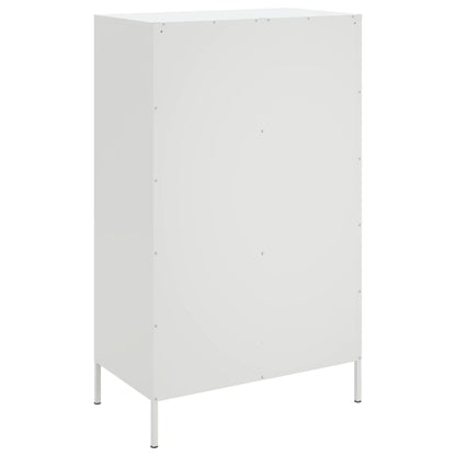 Credenza Bianca 68x39x113 cm in Acciaio - homemem39