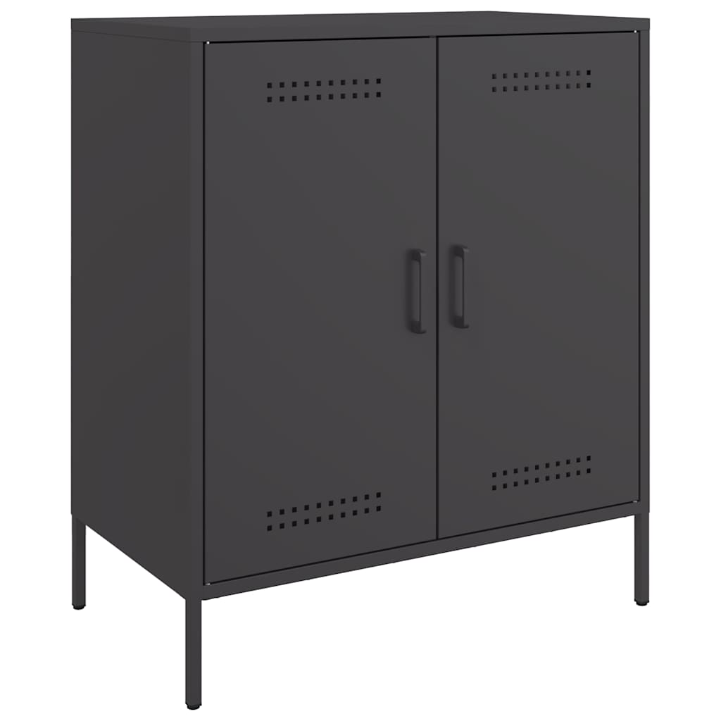 Credenza Nera 68x39x79 cm in Acciaio | homemem39