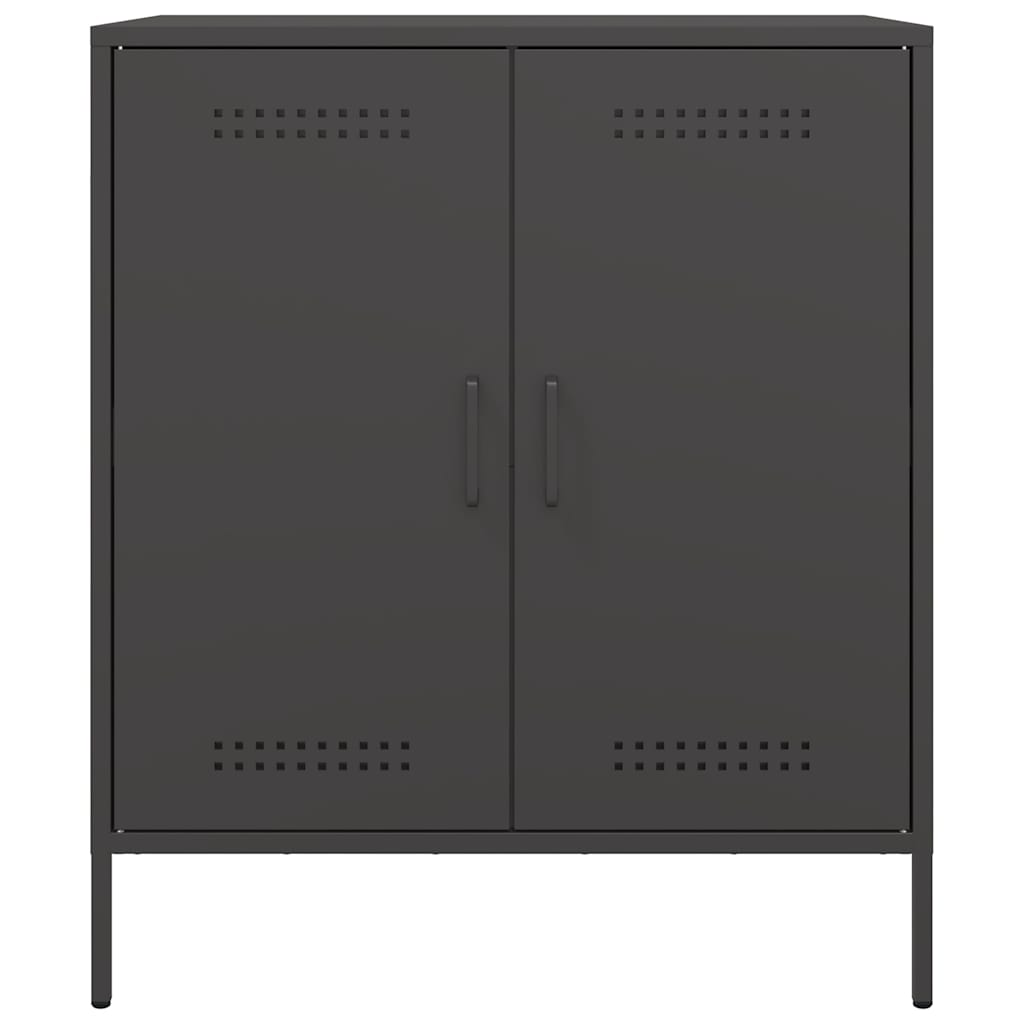 Credenza Nera 68x39x79 cm in Acciaio | homemem39