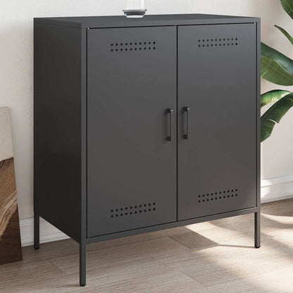Credenza Nera 68x39x79 cm in Acciaio | homemem39