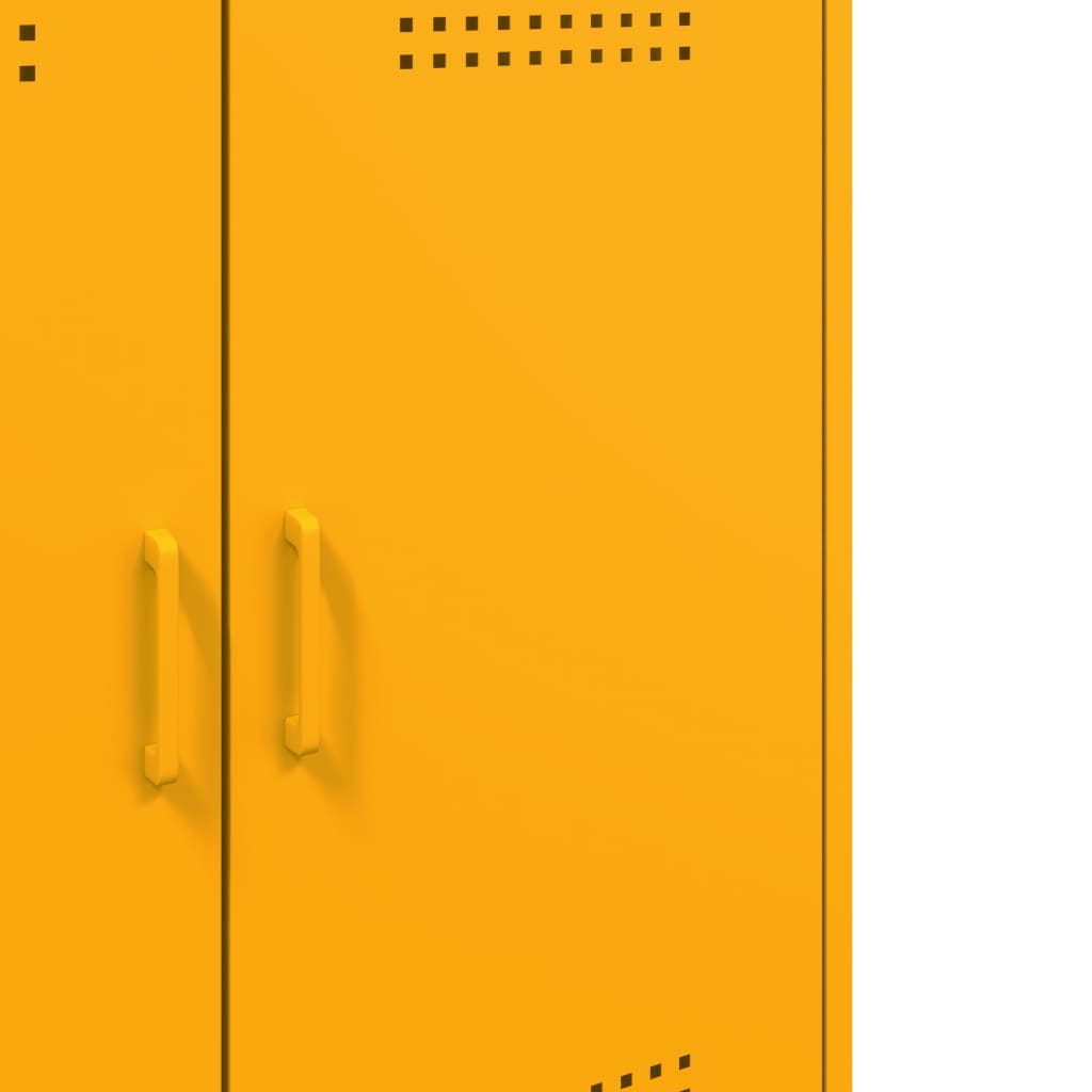 Credenza Giallo Senape 68x39x79 cm in Acciaio - homemem39