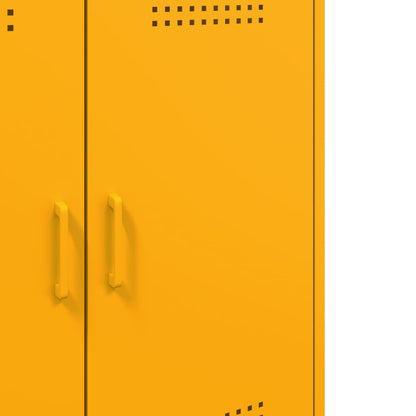 Credenza Giallo Senape 68x39x79 cm in Acciaio - homemem39