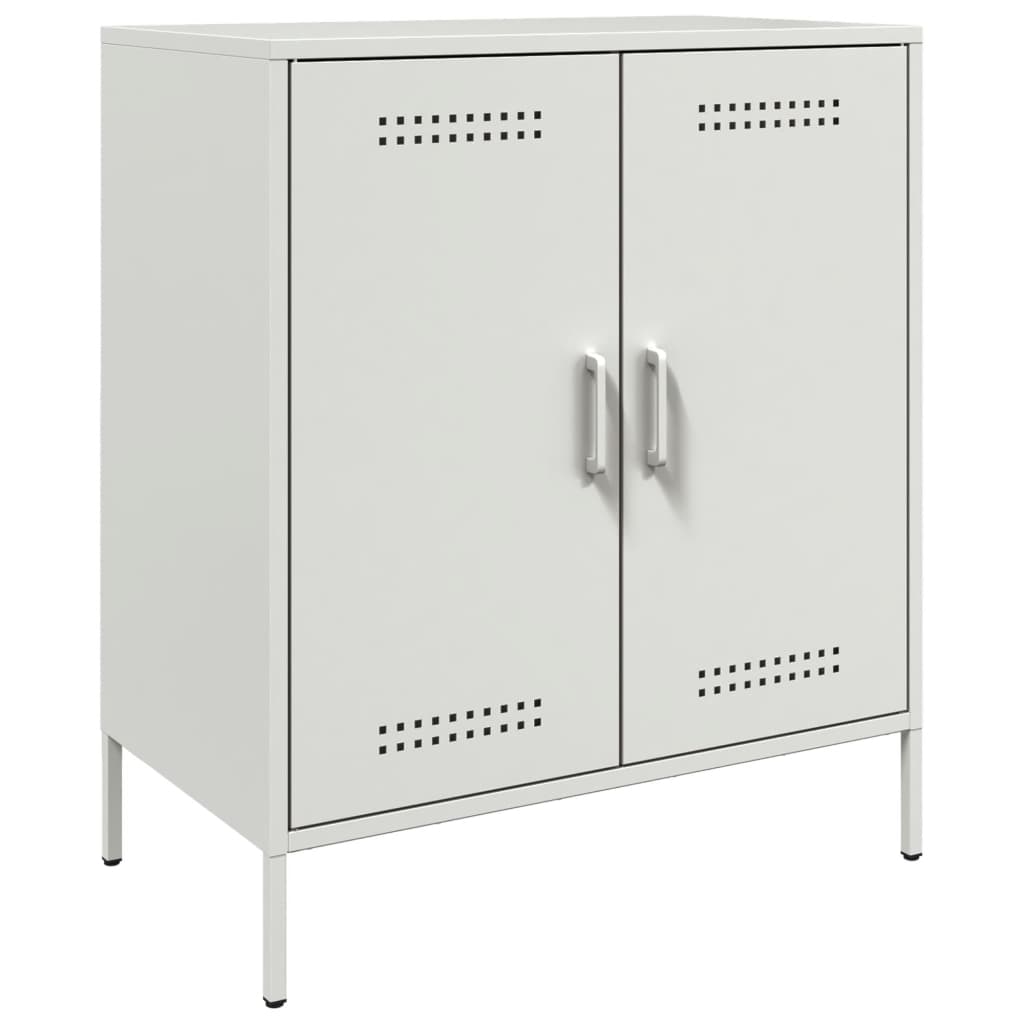 Credenza Bianca 68x39x79 cm in Acciaio - homemem39
