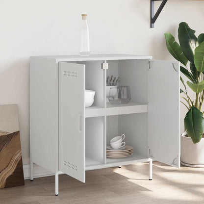 Credenza Bianca 68x39x79 cm in Acciaio | homemem39