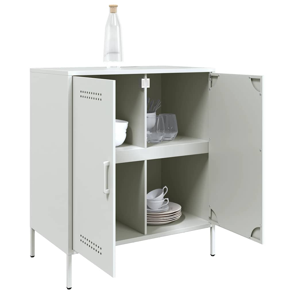 Credenza Bianca 68x39x79 cm in Acciaio | homemem39
