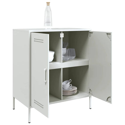 Credenza Bianca 68x39x79 cm in Acciaio | homemem39