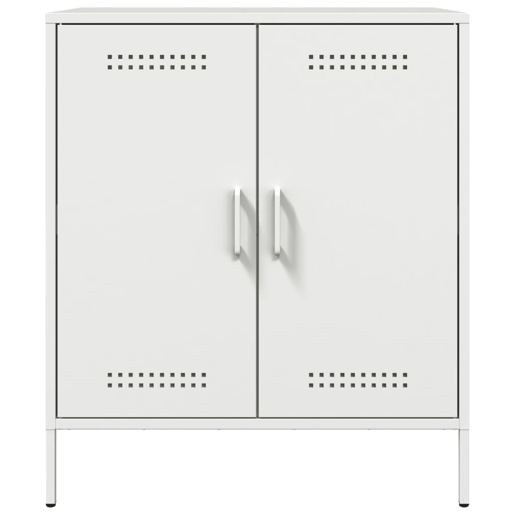 Credenza Bianca 68x39x79 cm in Acciaio - homemem39