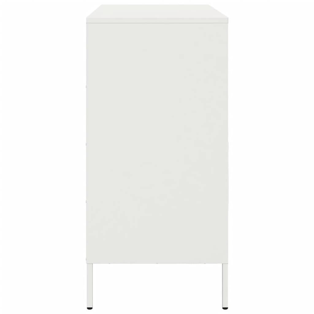 Credenza Bianca 68x39x79 cm in Acciaio - homemem39