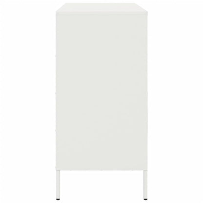 Credenza Bianca 68x39x79 cm in Acciaio - homemem39
